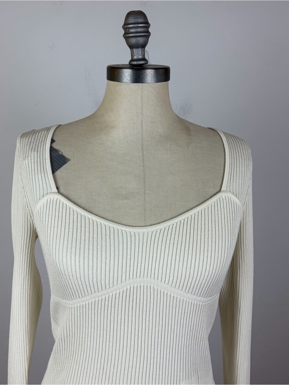 Frame Ivory Ribbed Knit Top - Picture 4 of 9